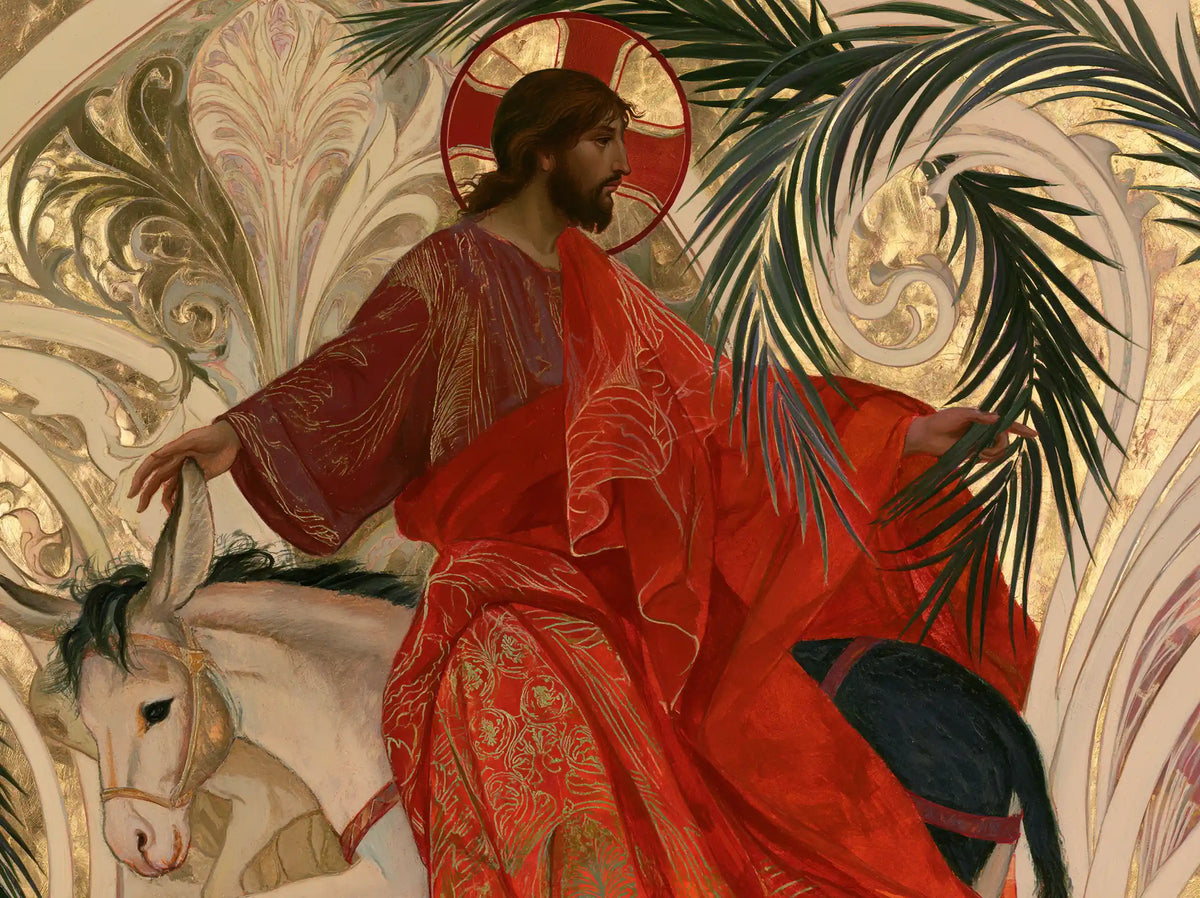 Jesus Enters Jerusalem – Sacred Art Nouveau · Landscape no. 1