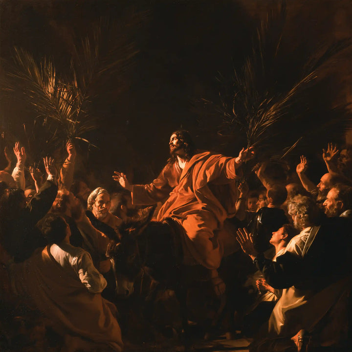 Jesus Enters Jerusalem – Caravaggio Tenebrism · Square no. 1
