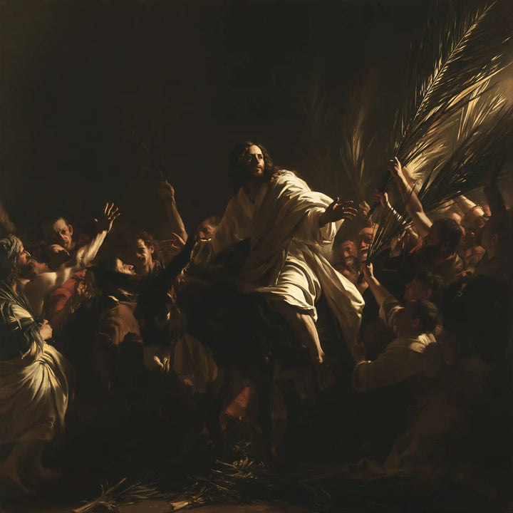 Jesus Enters Jerusalem – Caravaggio Tenebrism · Square no. 2