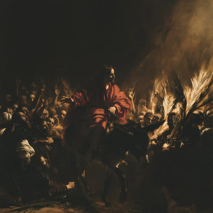 Jesus Enters Jerusalem – Caravaggio Tenebrism · Square no. 3
