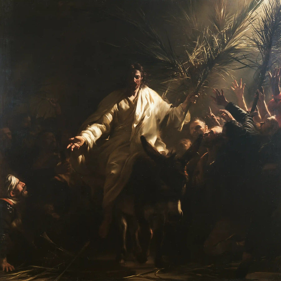 Jesus Enters Jerusalem – Caravaggio Tenebrism · Square no. 6