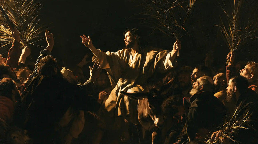 Jesus Enters Jerusalem – Caravaggio Tenebrism · Landscape no. 10