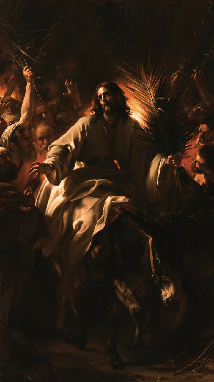 Jesus Enters Jerusalem – Caravaggio Tenebrism · Portrait no. 5