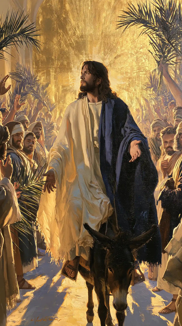 Jesus Enters Jerusalem – Sacred Gold · Portrait no. 2