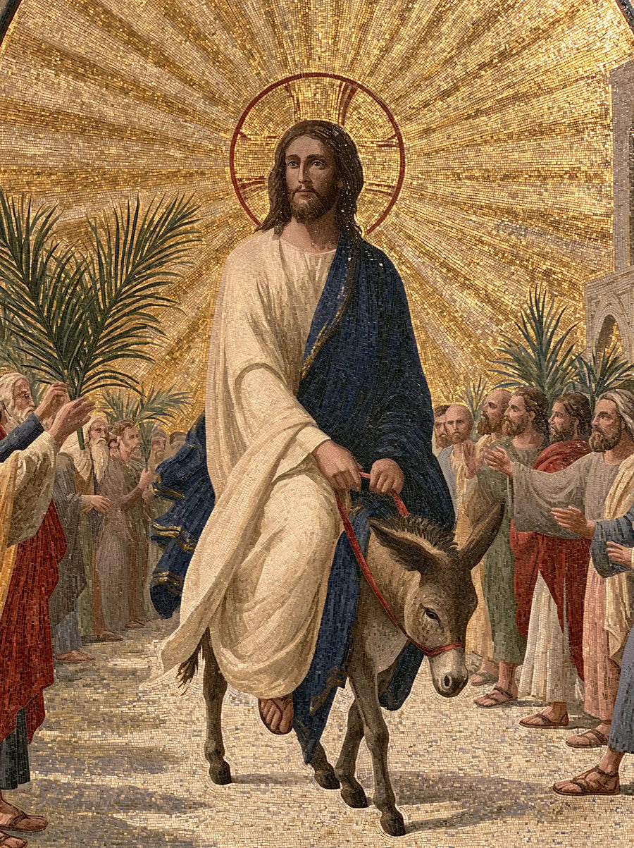 Jesus Enters Jerusalem – Sacred Gold · Portrait no. 13