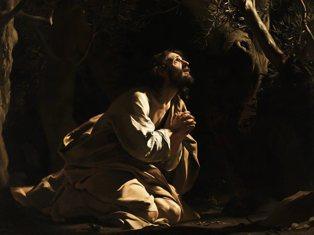 Jesus in Gethsemane — Ivory Leaning toward Heaven