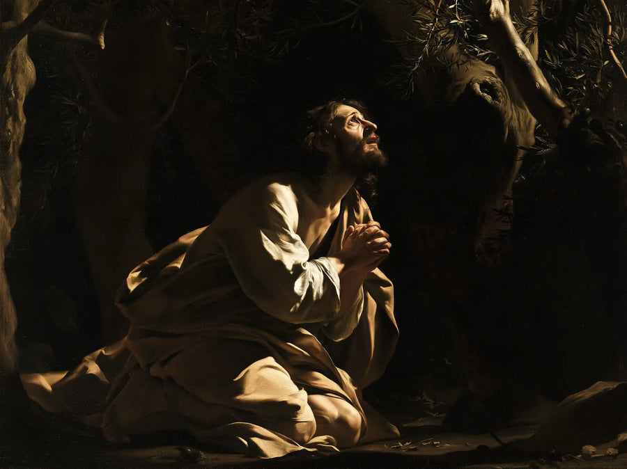 Jesus in Gethsemane — Ivory Leaning toward Heaven