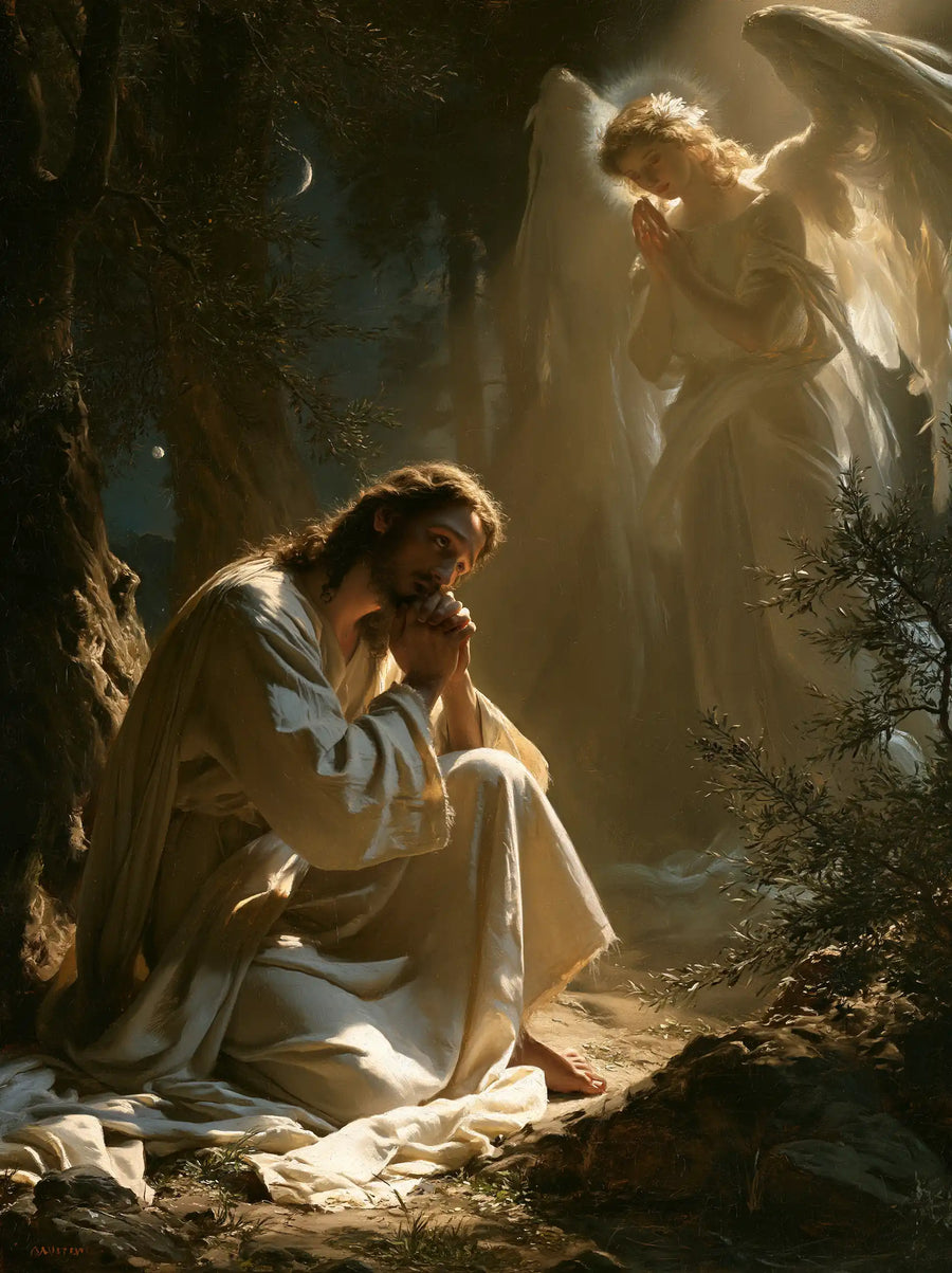 Jesus in Gethsemane — The Tenderness of Amber Wings