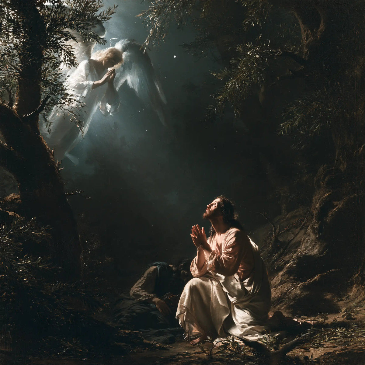 Jesus in Gethsemane - Jesus and the Consoling Angel · Square n° 2