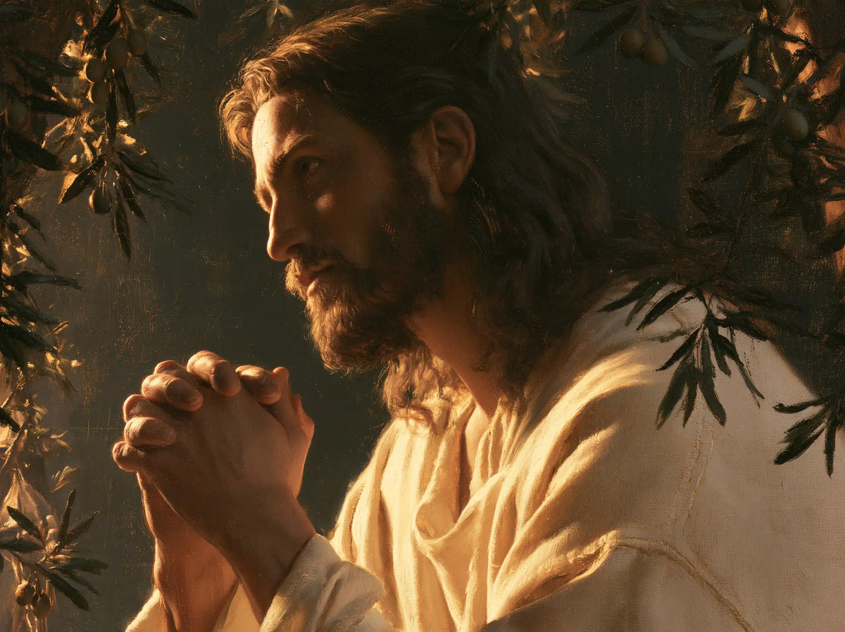 Jesus in Gethsemane — The Profile in the Amber Garden