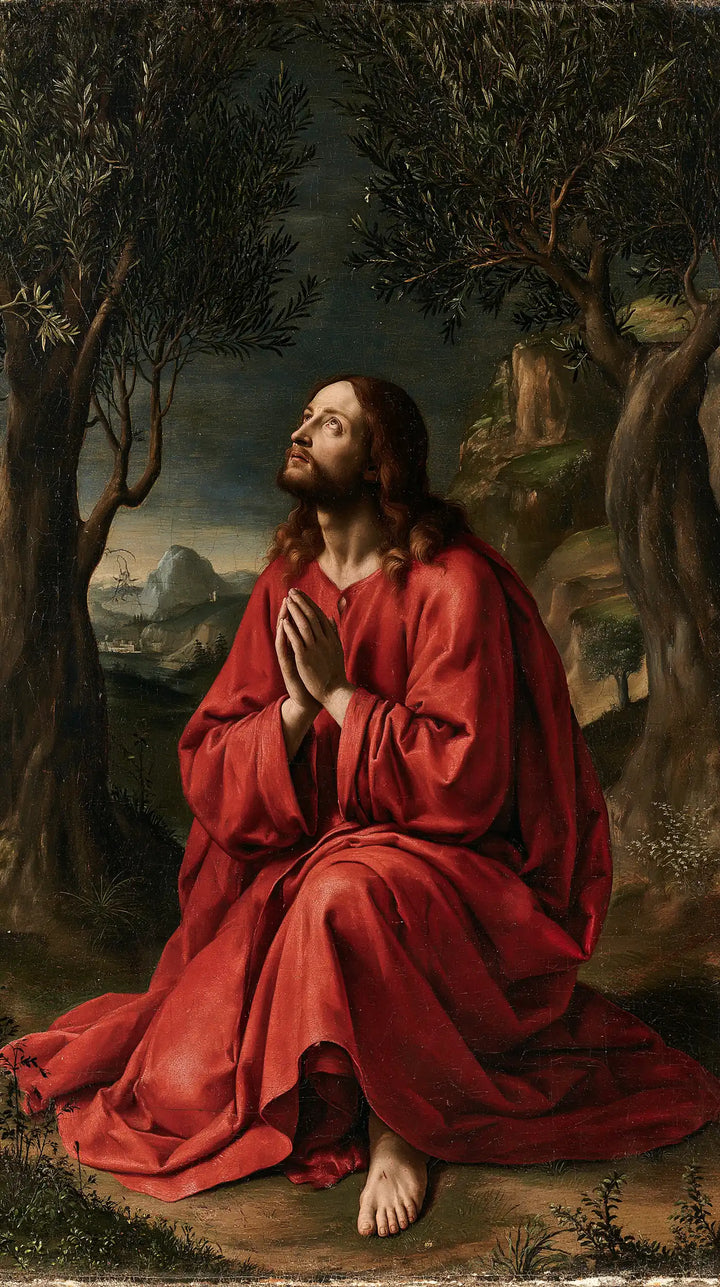 Jesus in Gethsemane — The Gaze in the Long Shaded Aisle