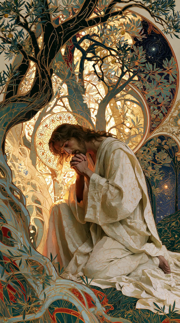 Jesus in Gethsemane — Prayer in the Filigree Garden