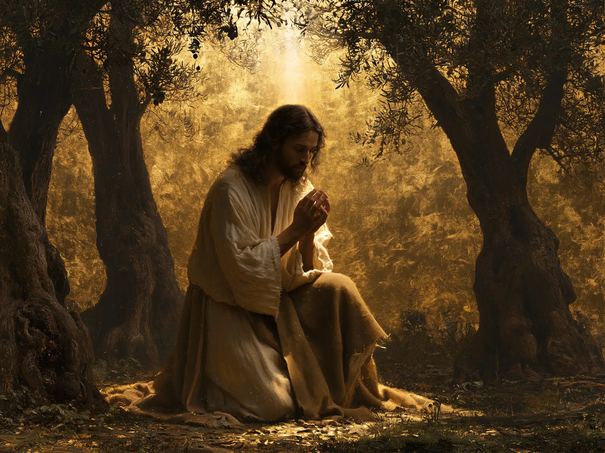 Jesus in Gethsemane - Sacred Gold · Landscape n° 4