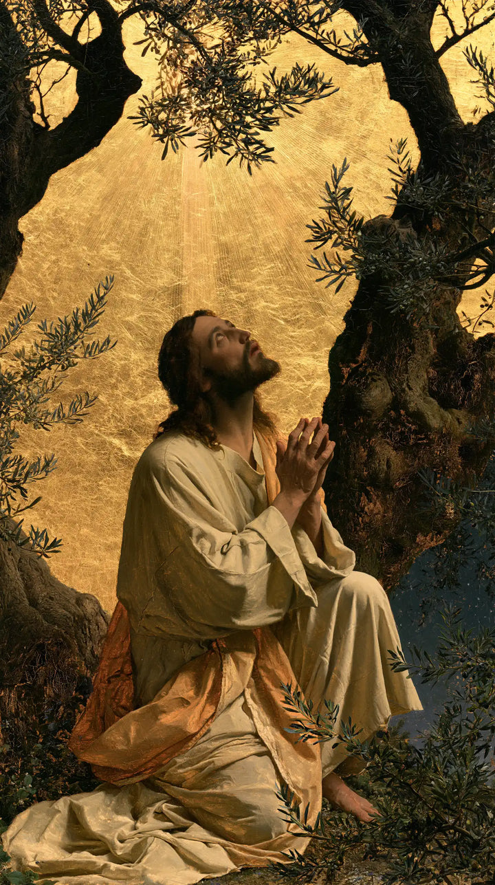 Jesus in Gethsemane - Sacred Gold · Portrait n° 2