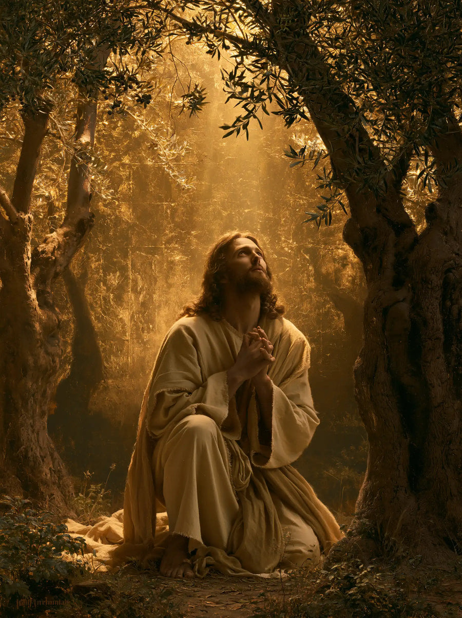 Jesus in Gethsemane - Sacred Gold · Portrait n° 15