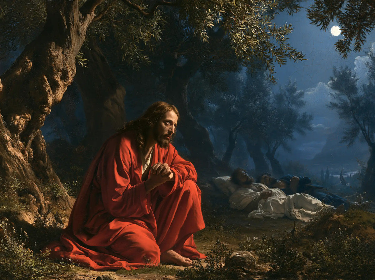 Jesus in Gethsemane - Jesus and the Sleeping Apostles · Landscape n° 3