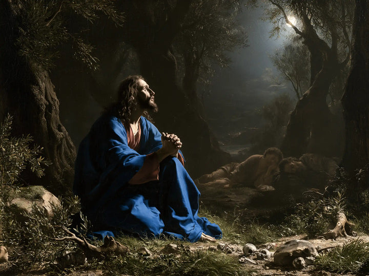 Jesus in Gethsemane - Jesus and the Sleeping Apostles · Landscape n° 4