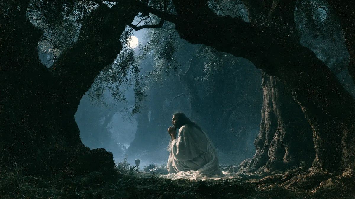 Jesus in Gethsemane — Prayer beside the Night Chalice