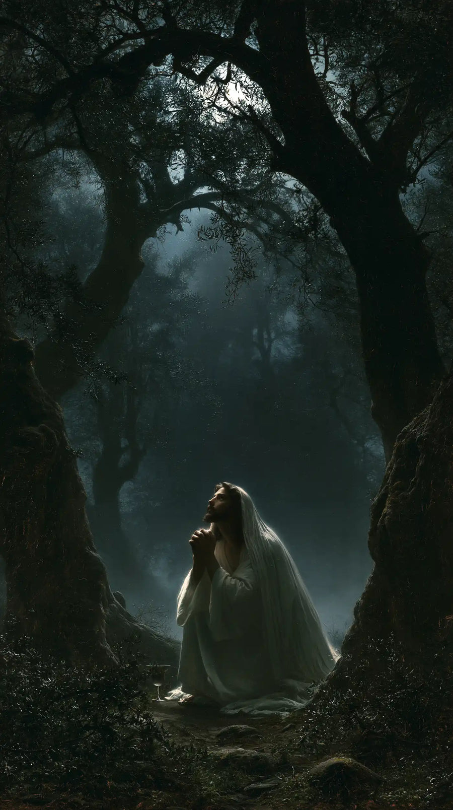 Jesus in Gethsemane — The Veil in the Voiceless Forest