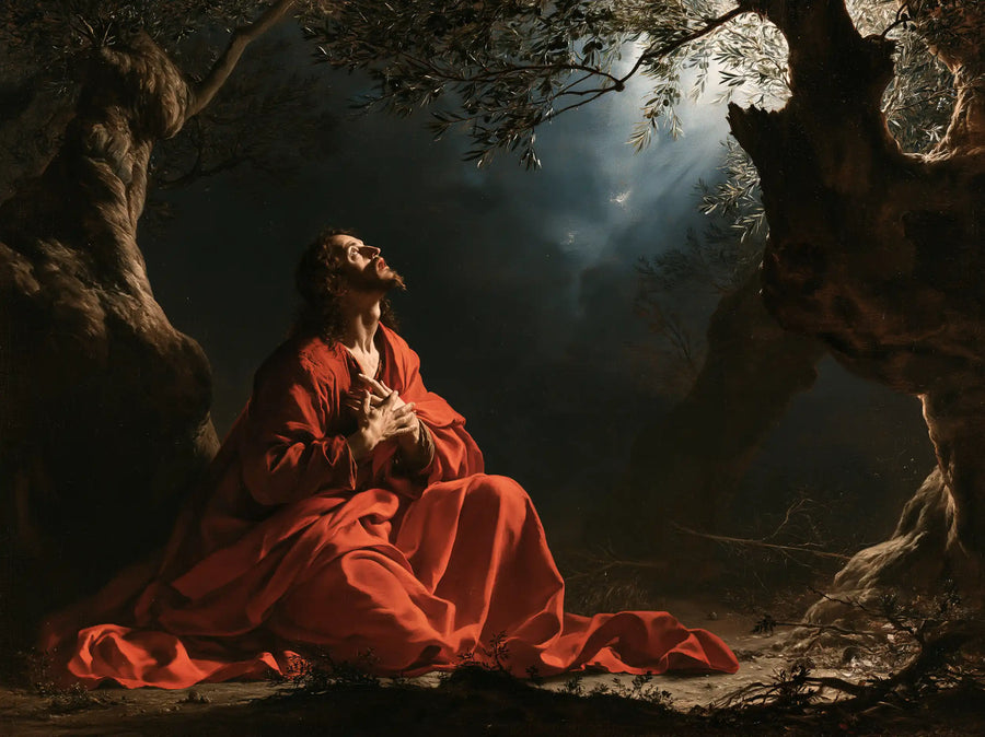 Jesus in Gethsemane — Red at the Heart of the Great Shadow