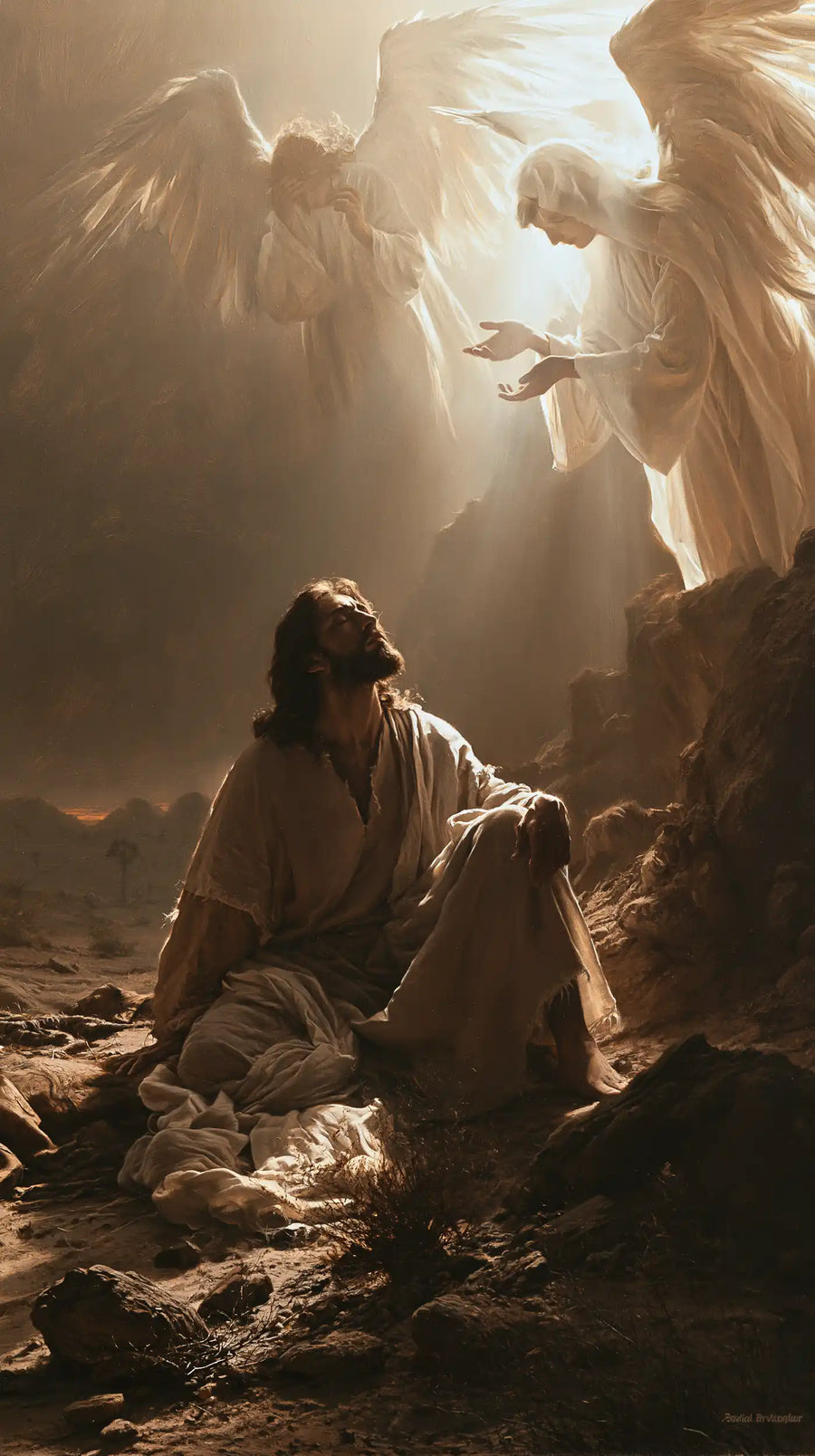 Jesus in the Desert - Angels After the Temptation · Portrait n° 26