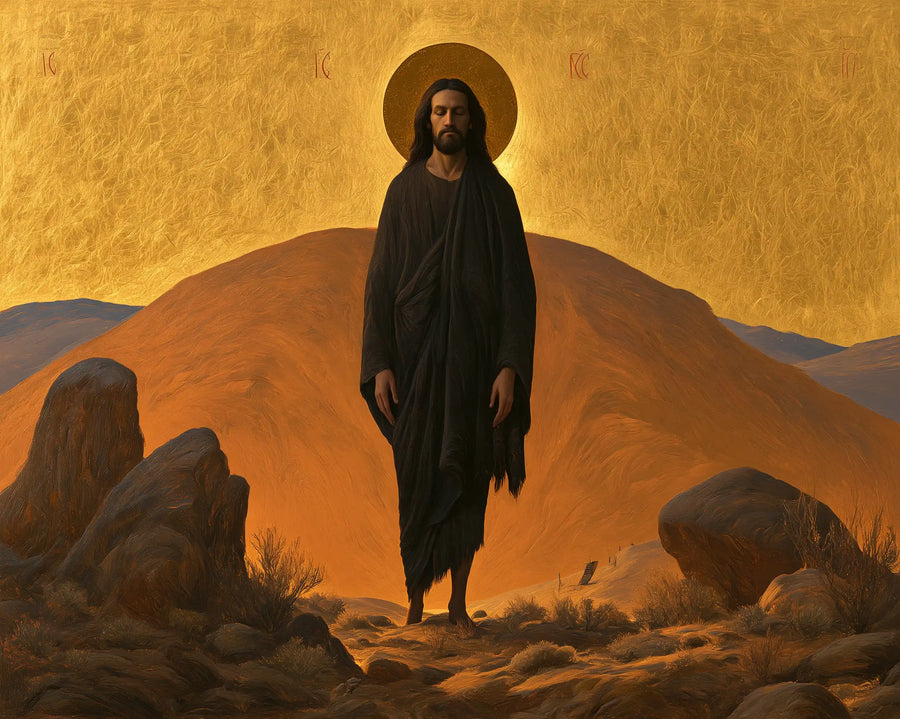 Jesus in the Desert - Contemporary Byzantine · Landscape n° 7