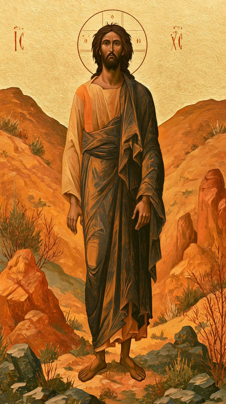 Jesus in the Desert - Contemporary Byzantine · Portrait n° 6