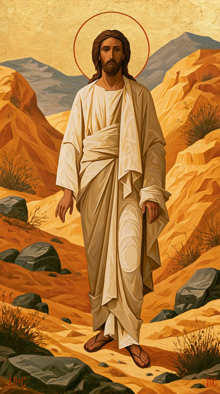 Jesus in the Desert - Contemporary Byzantine · Portrait n° 10