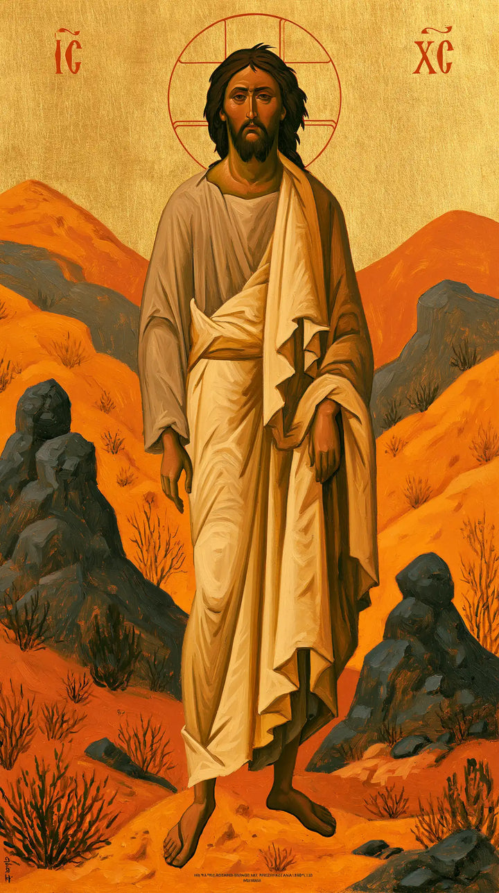 Jesus in the Desert - Contemporary Byzantine · Portrait n° 16