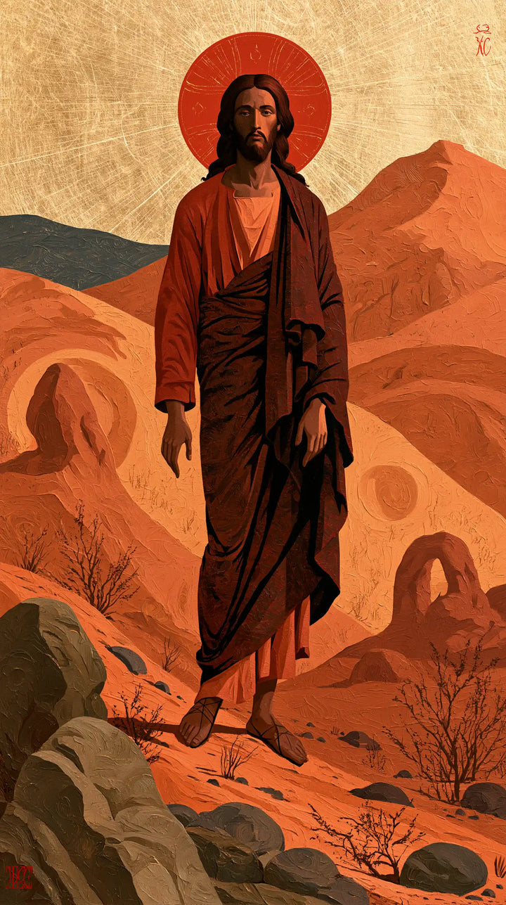Jesus in the Desert - Contemporary Byzantine · Portrait n° 18