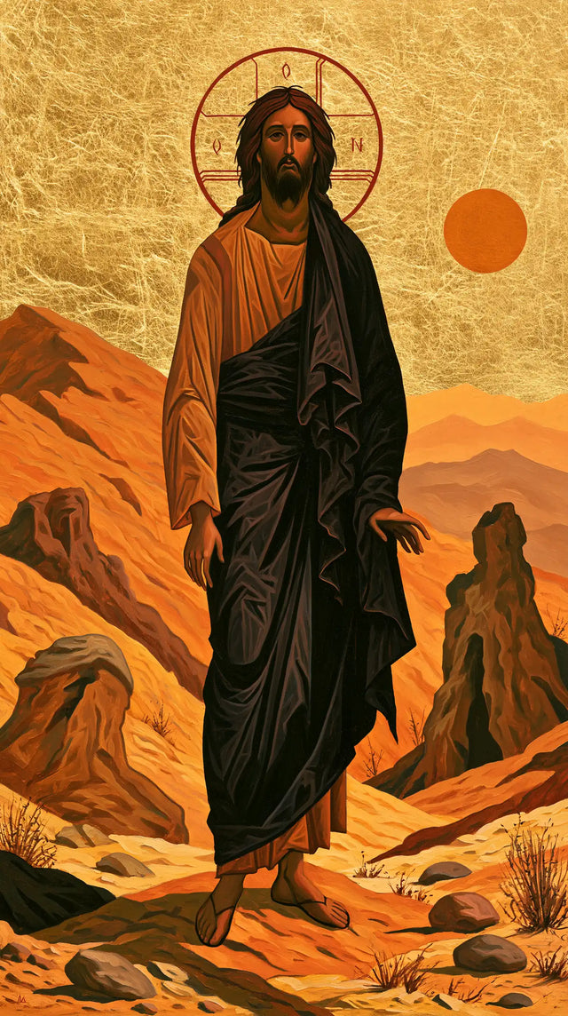 Jesus in the Desert - Contemporary Byzantine · Portrait n° 19