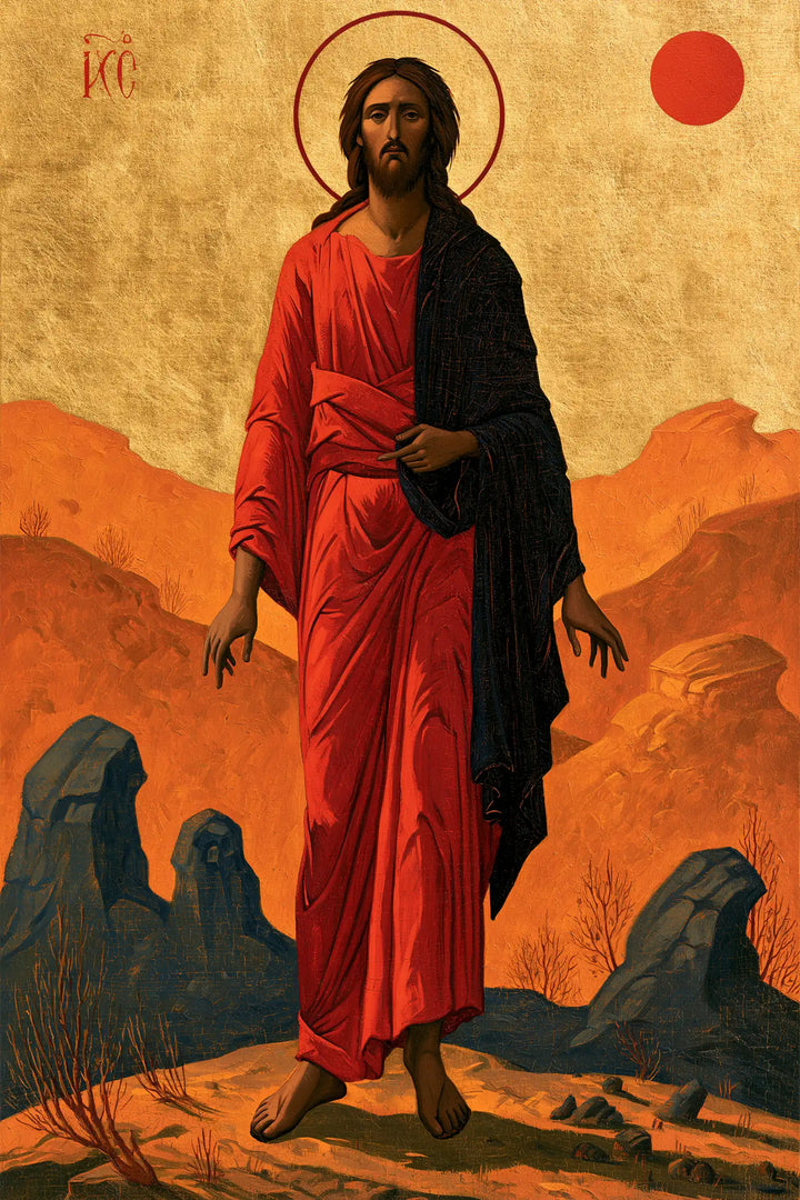 Jesus in the Desert - Contemporary Byzantine · Portrait n° 28