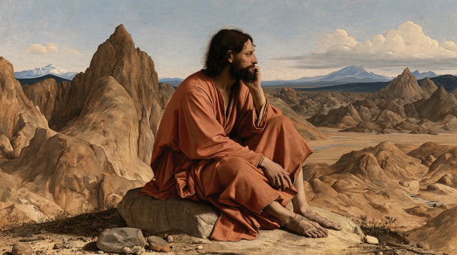 Jesus in the Desert — The Russet Robe at the Edge of Infinity