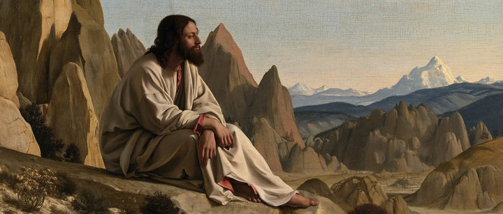 Jesus in the Desert — The Halt Facing the White Summit