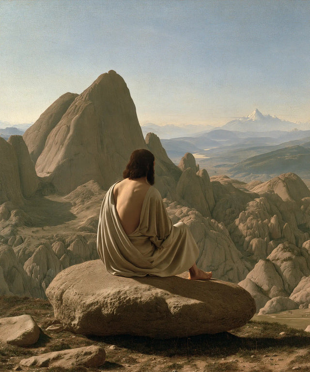 Jesus in the Desert — The Back Turned Towards the Vast Horizon