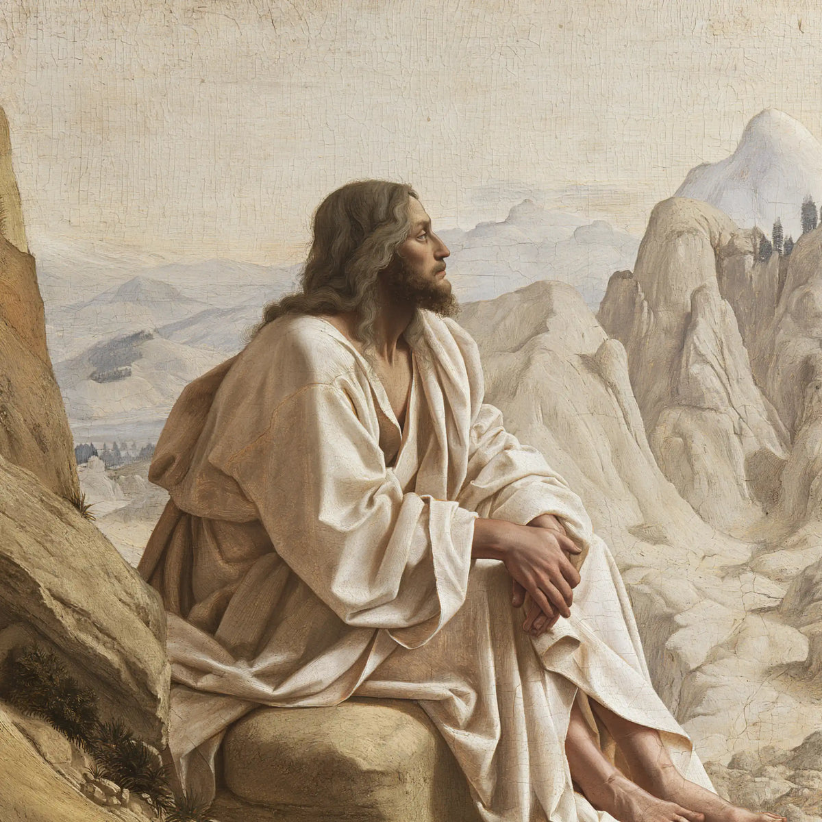 Jesus in the Desert - Florentine Renaissance · Square n° 3
