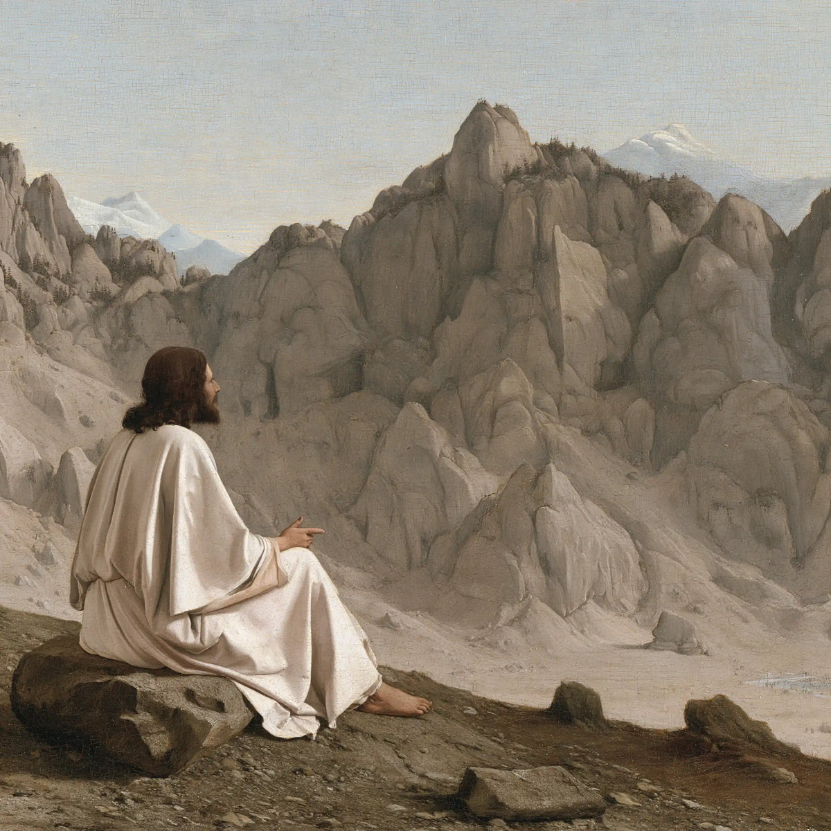 Jesus in the Desert - Florentine Renaissance · Square n° 4