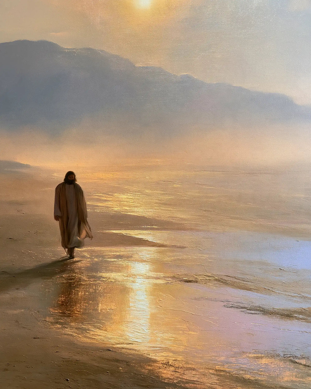 Jesus in the Desert — The Small Silhouette in the Golden Expanse