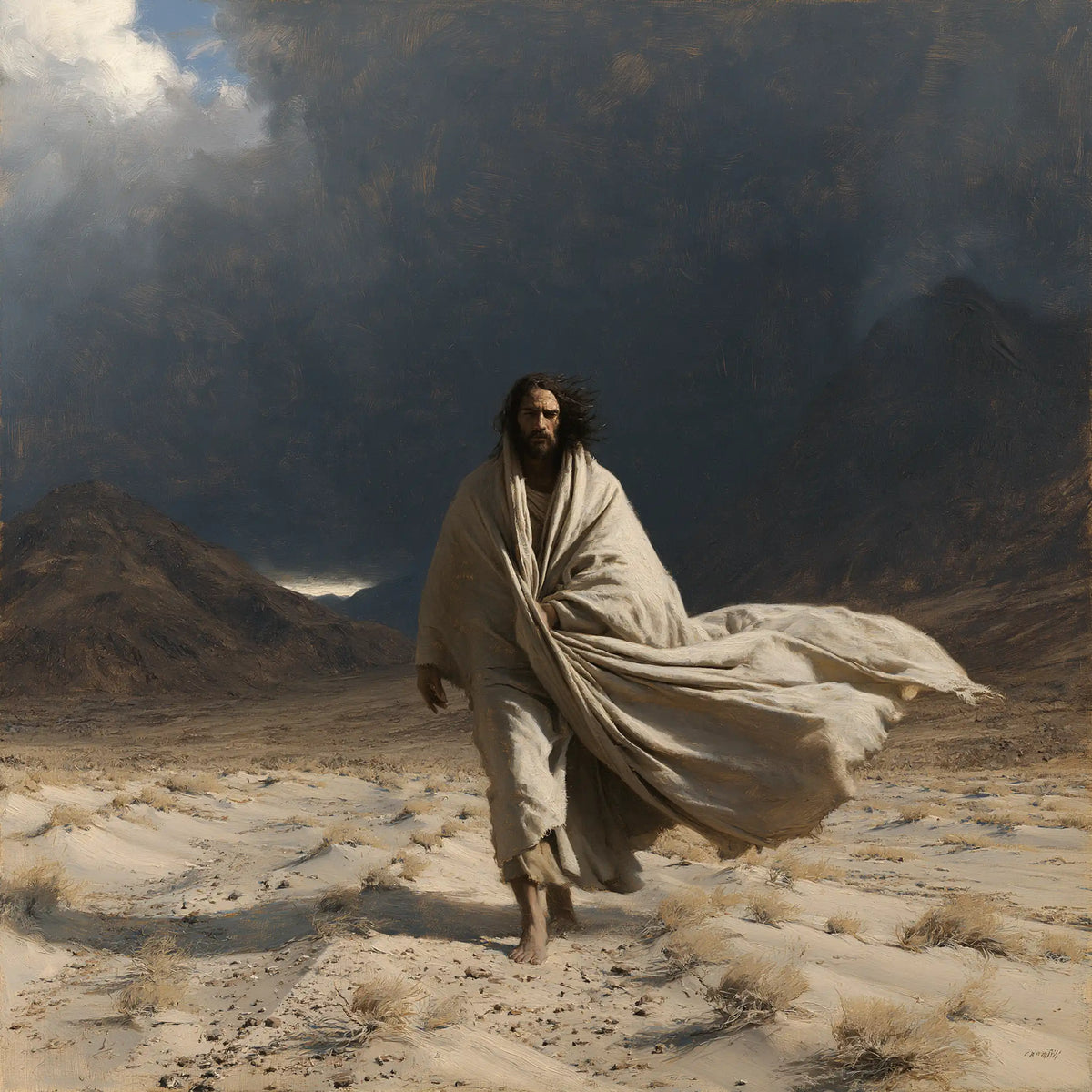 Jesus in the Desert - The Inner Struggle · Square n° 3