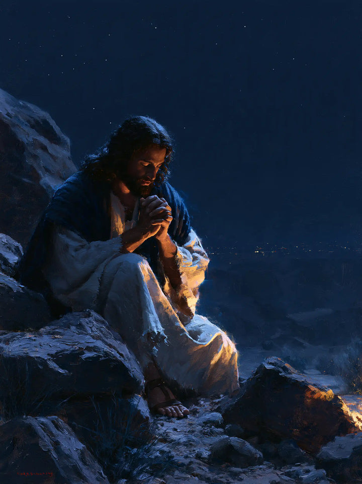 Jesus in the Desert — The Little Prayer beneath the Blue Rock