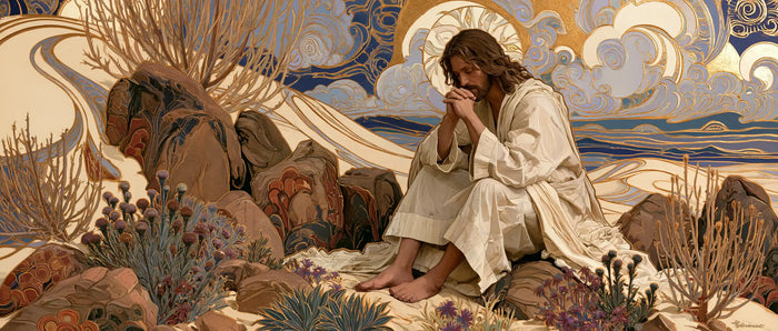 Jesus in the Desert — Joined Hands in the Flowering Desert