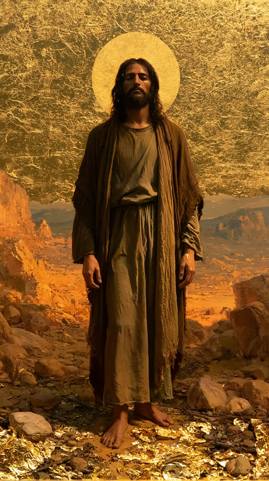 Jesus in the Desert - Sacred Gold · Portrait n° 13