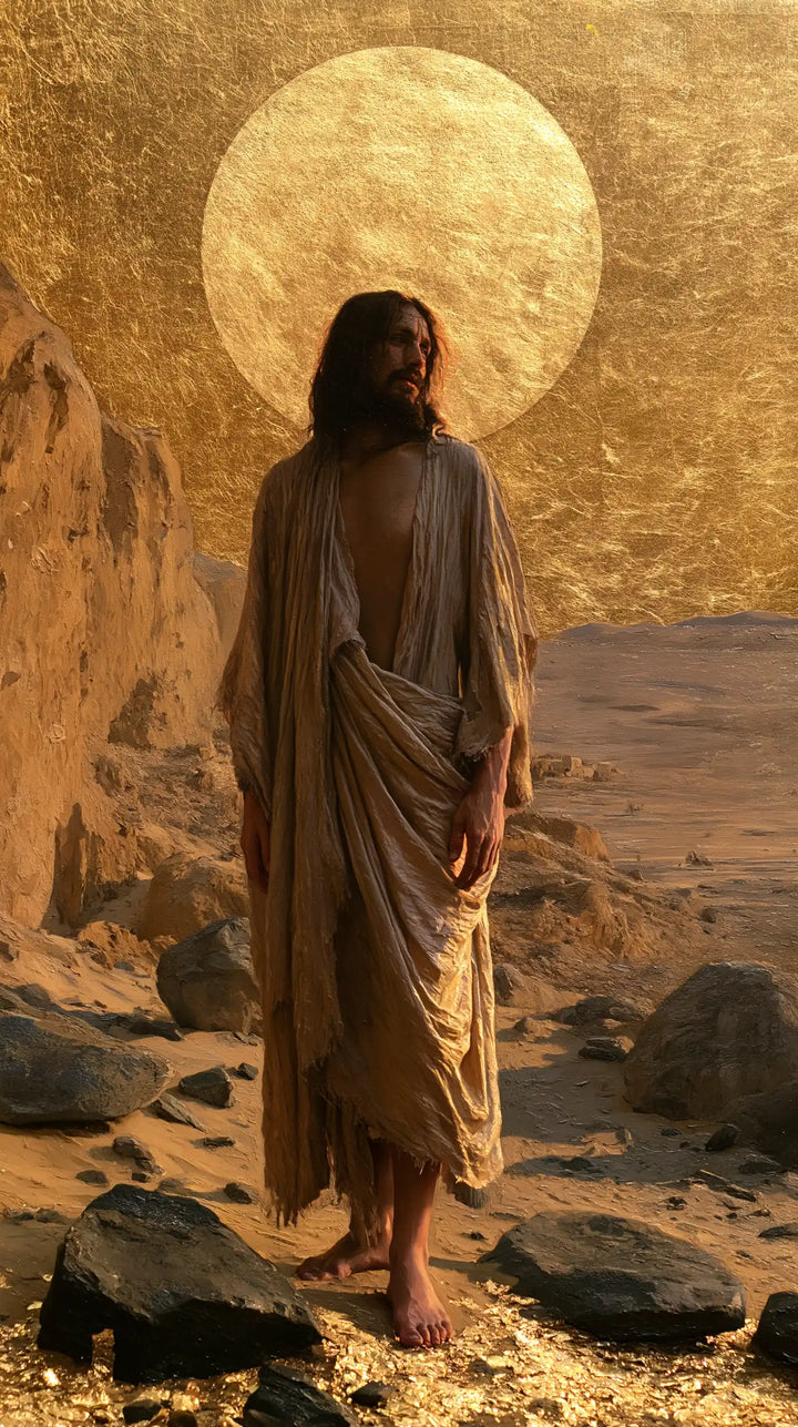 Jesus in the Desert - Sacred Gold · Portrait n° 14
