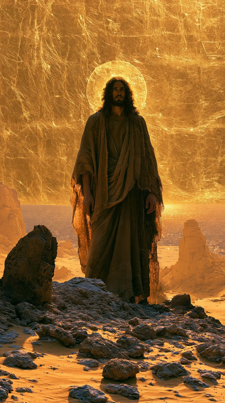 Jesus in the Desert - Sacred Gold · Portrait n° 16