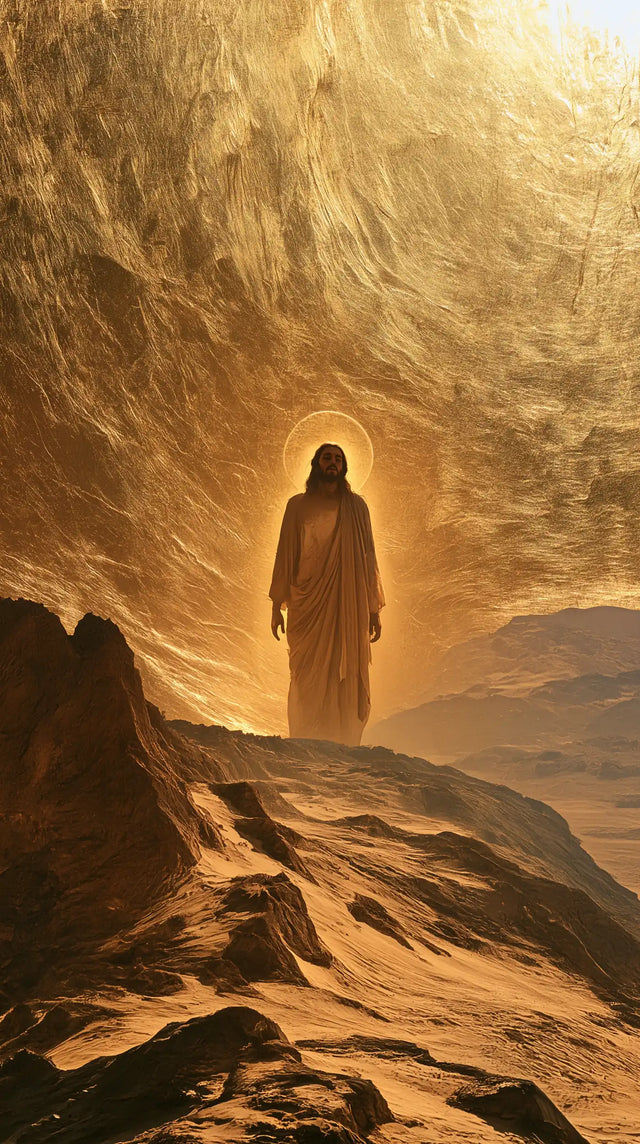 Jesus in the Desert - Sacred Gold · Portrait n° 18