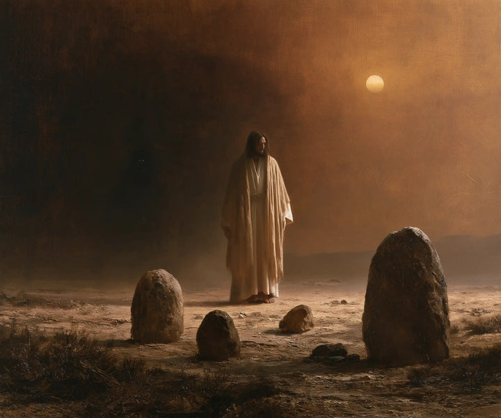 Jesus in the Desert — A Presence among Twilight Stones
