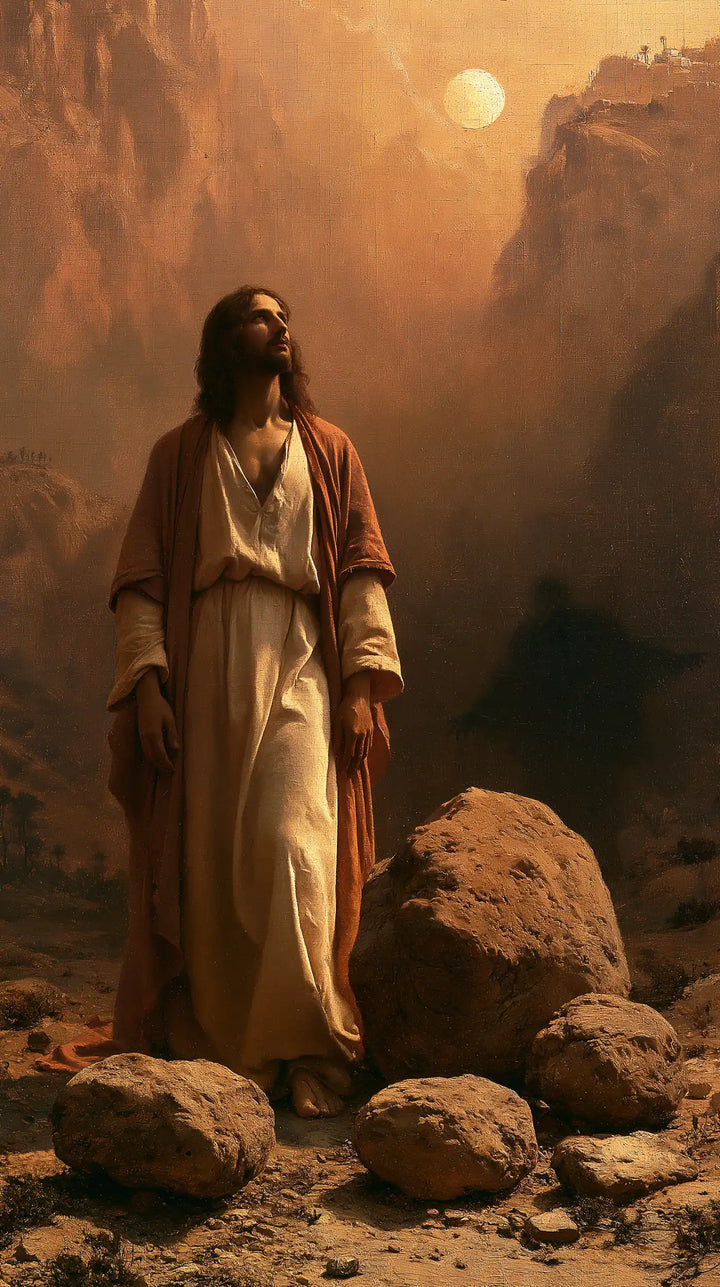 Jesus in the Desert — The Lifted Face in the Narrow Valley