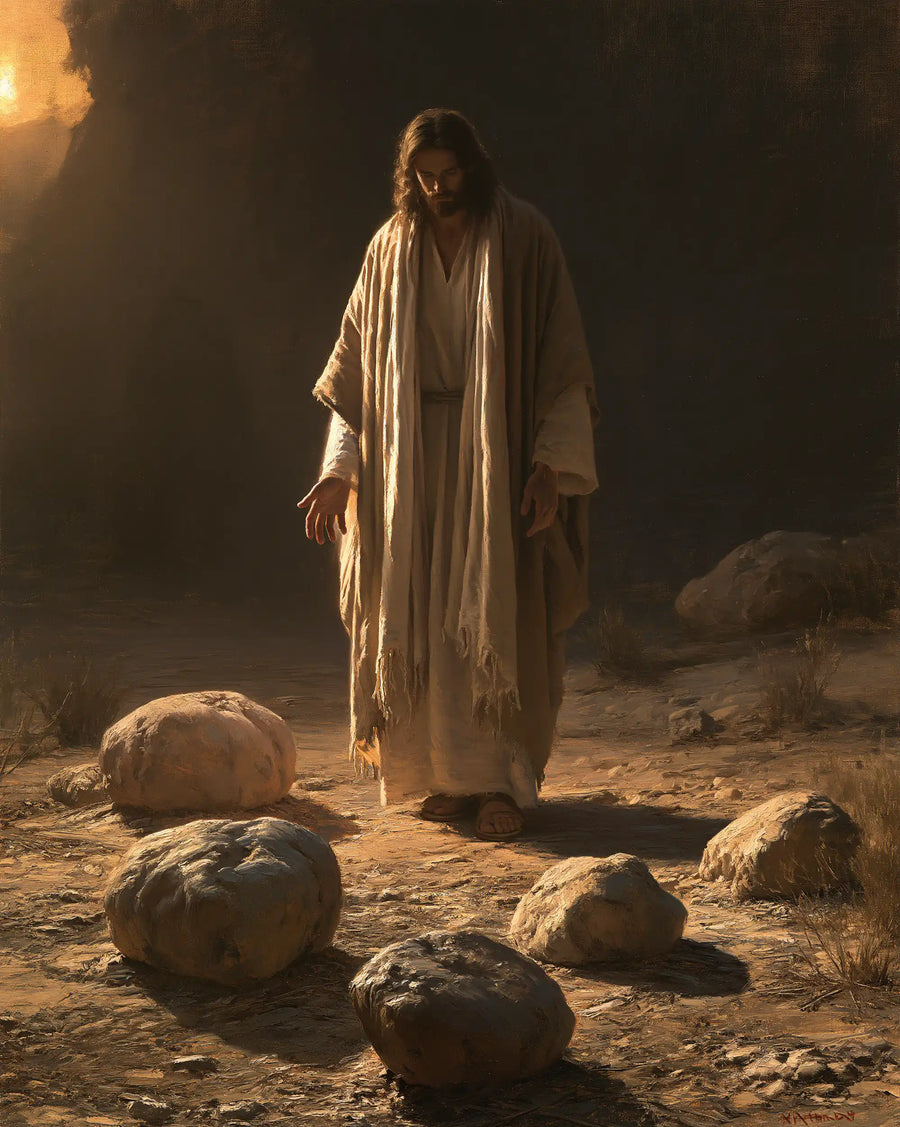 Jesus in the Desert - The Stones of Temptation · Portrait n° 36