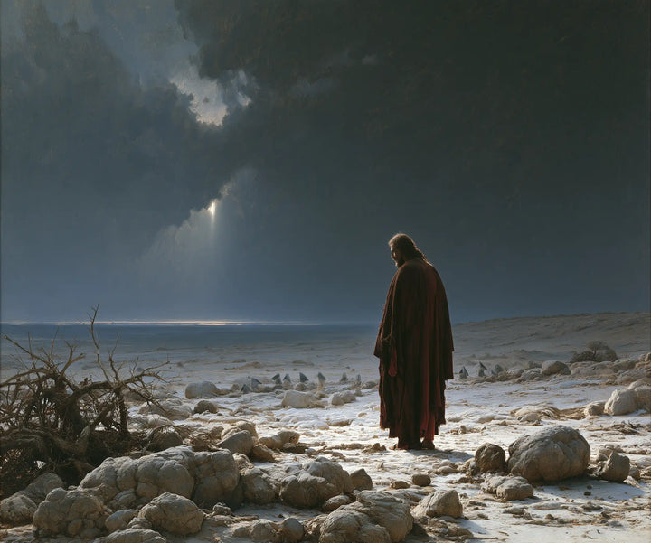 Jesus in the Desert — The Solitary Ray upon the Pale Earth