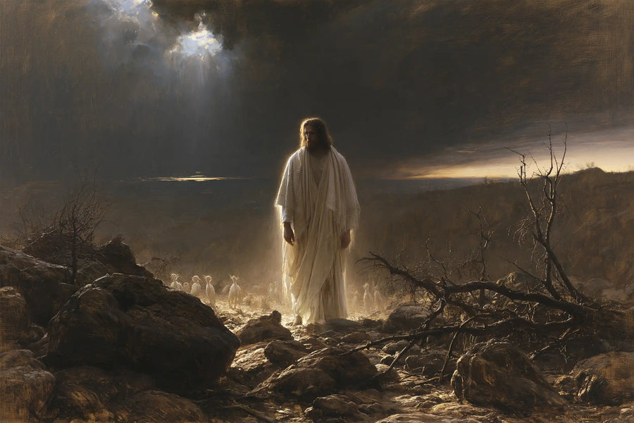 Jesus in the Desert - Symbolist · Landscape n° 13
